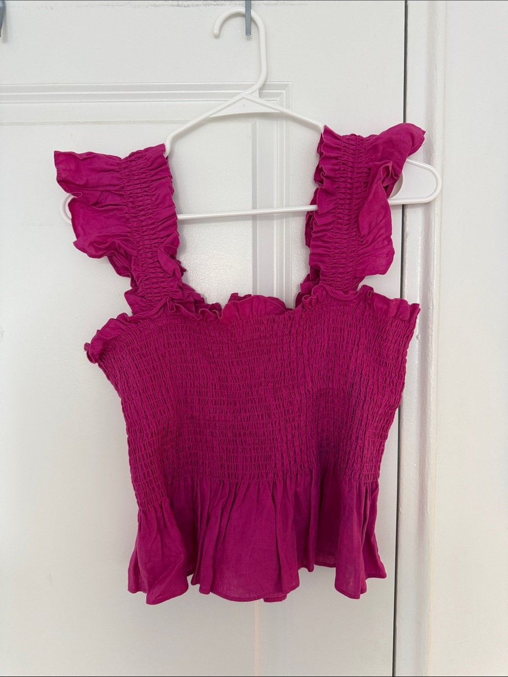 Hill House Paz Top Hot Pink Linen